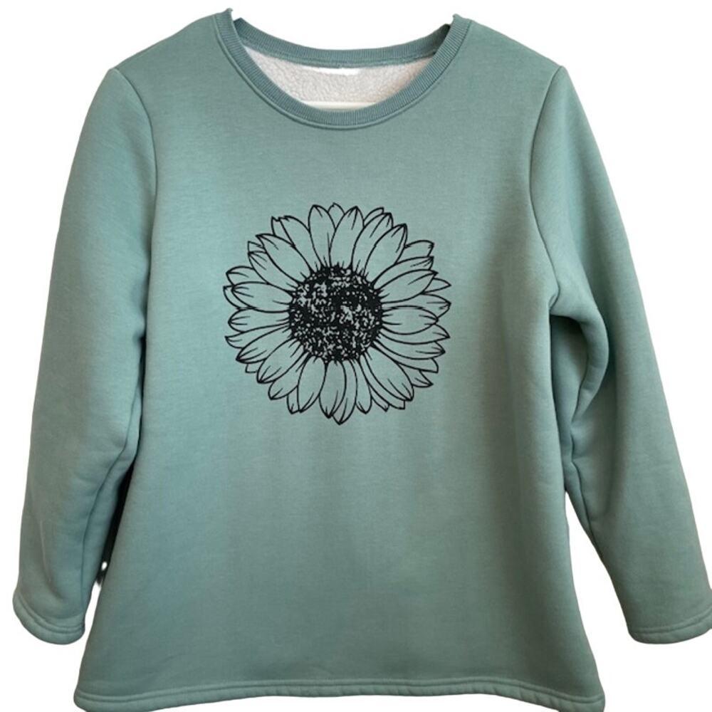 Unbranded women's long sleeve sunflower sweatshirt.